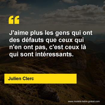 Citation de Julien Clerc