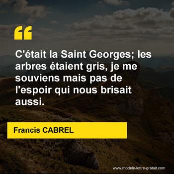 Citation de Francis CABREL