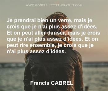 Citation de Francis CABREL