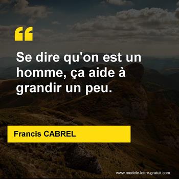 Citations Francis CABREL