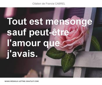 Citations Francis CABREL