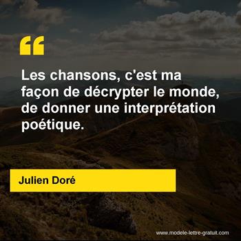 Citation de Julien Doré