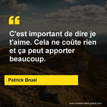 Citation de Patrick Bruel