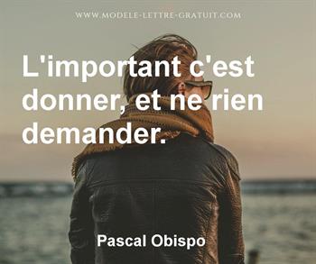 Citation de Pascal Obispo