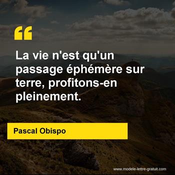 Citation de Pascal Obispo