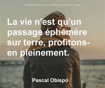 Citation de Pascal Obispo