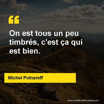 Citation de Michel Polnareff