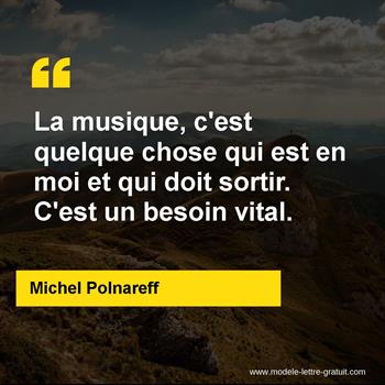 Citation de Michel Polnareff