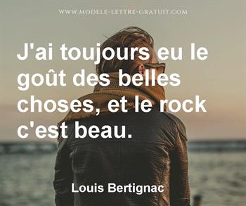 Citation de Louis Bertignac