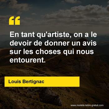 Citation de Louis Bertignac