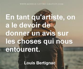 Citation de Louis Bertignac