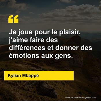 Citation de Kylian Mbappé