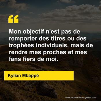 Citation de Kylian Mbappé