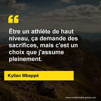 Citation de Kylian Mbappé