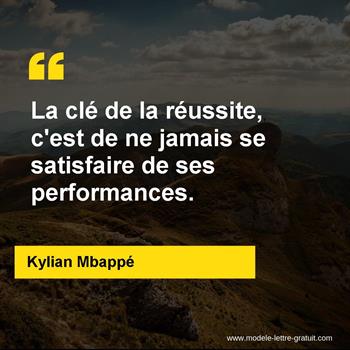 Citation de Kylian Mbappé