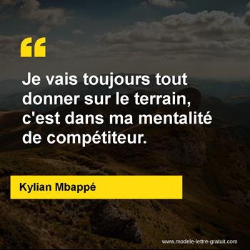 Citation de Kylian Mbappé