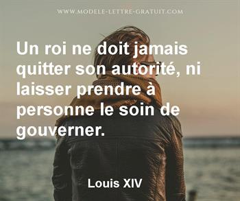 Citation de Louis XIV