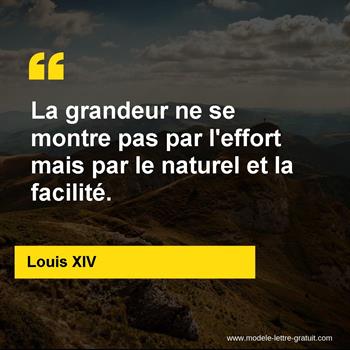 Citation de Louis XIV