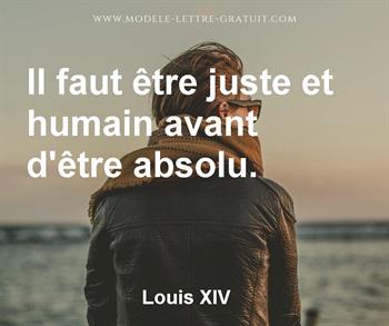 Citation de Louis XIV