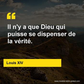 Citation de Louis XIV