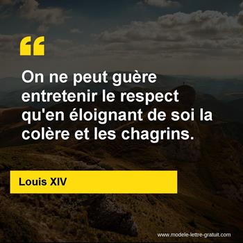 Citation de Louis XIV