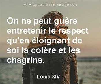 Citation de Louis XIV