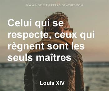 Citation de Louis XIV