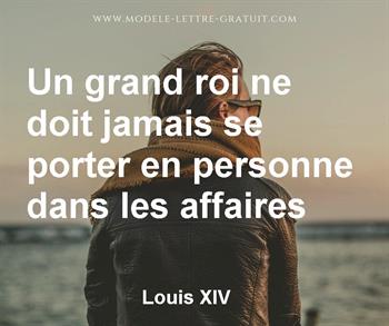 Citation de Louis XIV