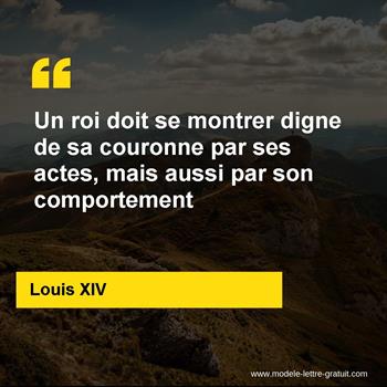 Citation de Louis XIV