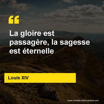 Citation de Louis XIV