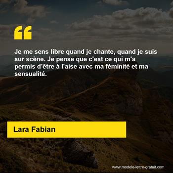 Citation de Lara Fabian