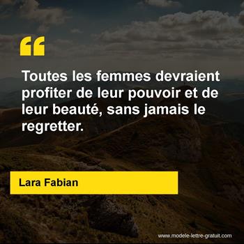 Citation de Lara Fabian