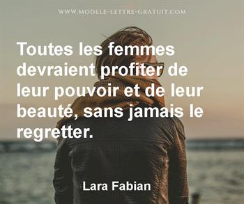 Citation de Lara Fabian