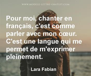 Citation de Lara Fabian