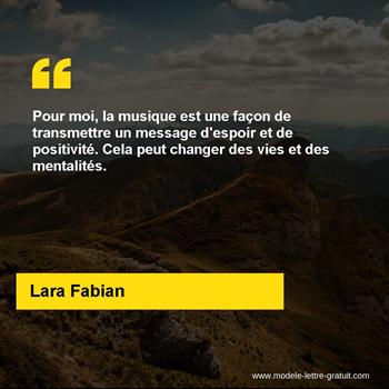 Citation de Lara Fabian