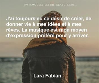 Citation de Lara Fabian