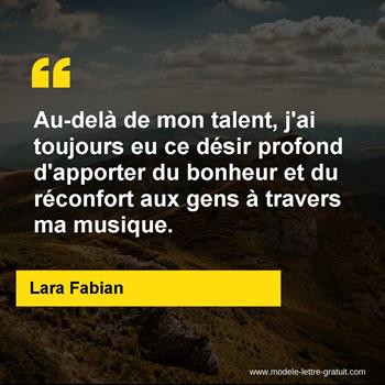 Citation de Lara Fabian