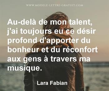 Citation de Lara Fabian