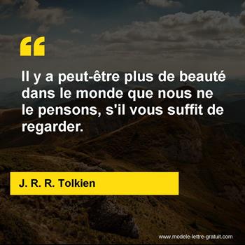 Citation de J. R. R. Tolkien