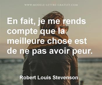 Citation de Robert Louis Stevenson