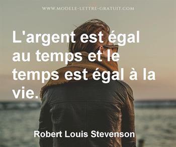 Citation de Robert Louis Stevenson