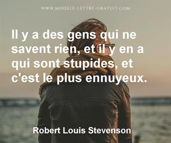 Citation de Robert Louis Stevenson