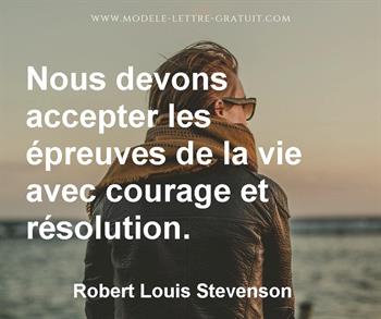 Citation de Robert Louis Stevenson