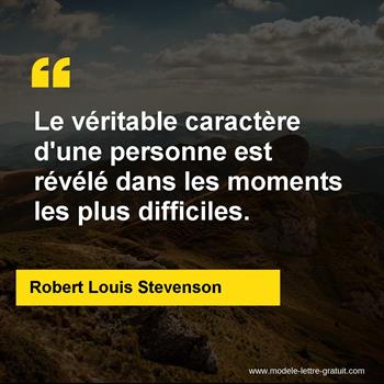 Citation de Robert Louis Stevenson