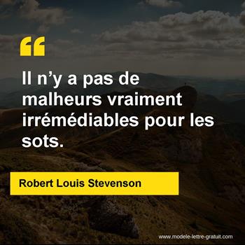 Citation de Robert Louis Stevenson