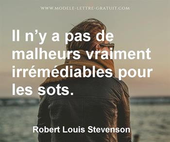 Citation de Robert Louis Stevenson