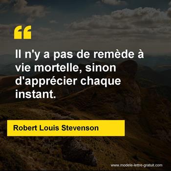 Citation de Robert Louis Stevenson