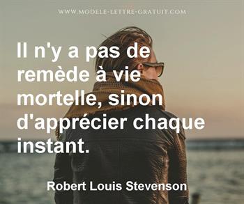 Citation de Robert Louis Stevenson