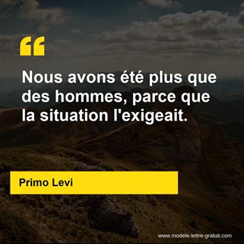 Citation de Primo Levi