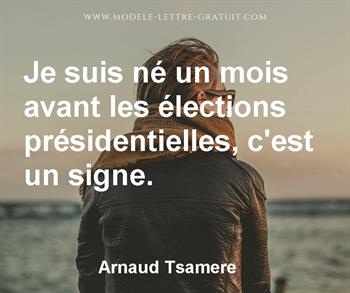 Citation de Arnaud Tsamere